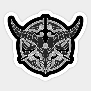 Dragon's Crest (White Outline) Sticker